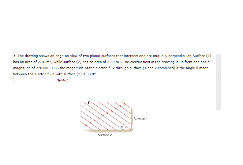 Solved 7. The drawing shows an edgeon view of two planar