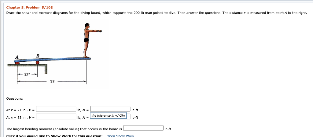 Solved Chapter 5, Problem 5/108 Draw the shear and moment | Chegg.com