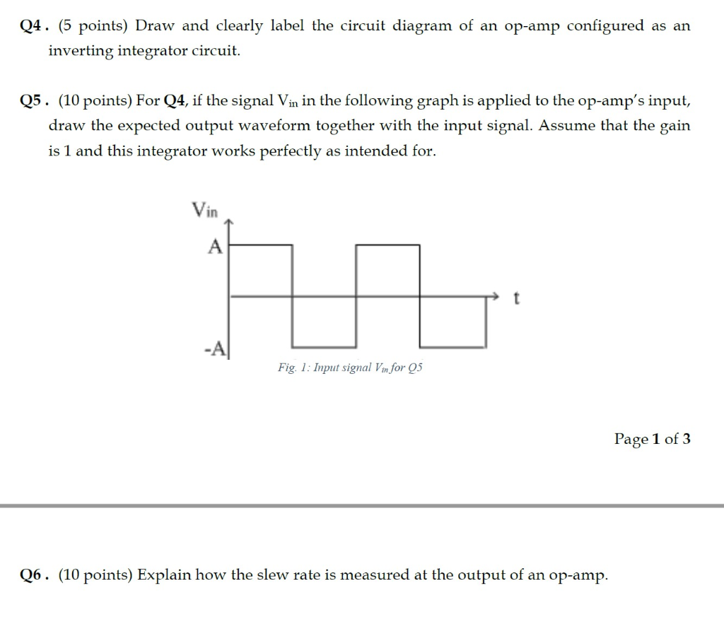 Solved Q4. (5 points) Draw and clearly label the circuit | Chegg.com