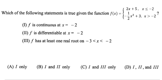 Solved Which of the following statements is true given the | Chegg.com