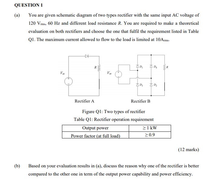 Solved (c) The average output voltage for rectifier B is | Chegg.com