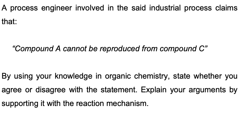 Solved FIGURE Q3 Shows The Industrial Processes Of Chemical | Chegg.com