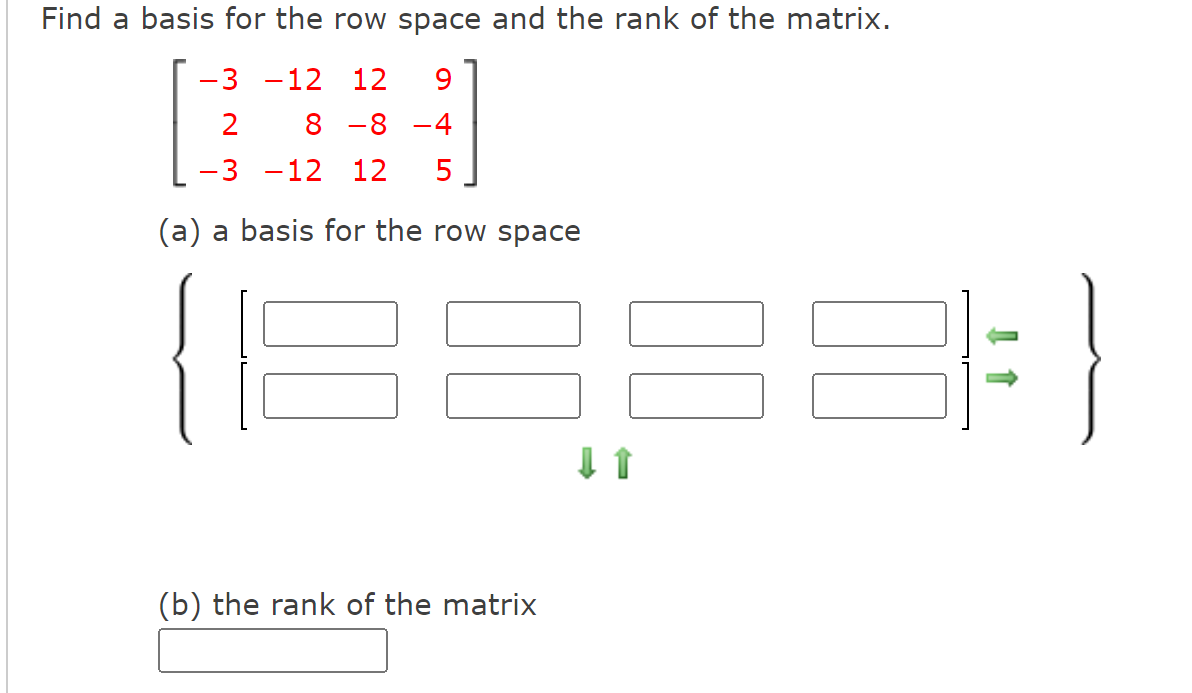 Solved Find a basis for the row space and the rank of the | Chegg.com