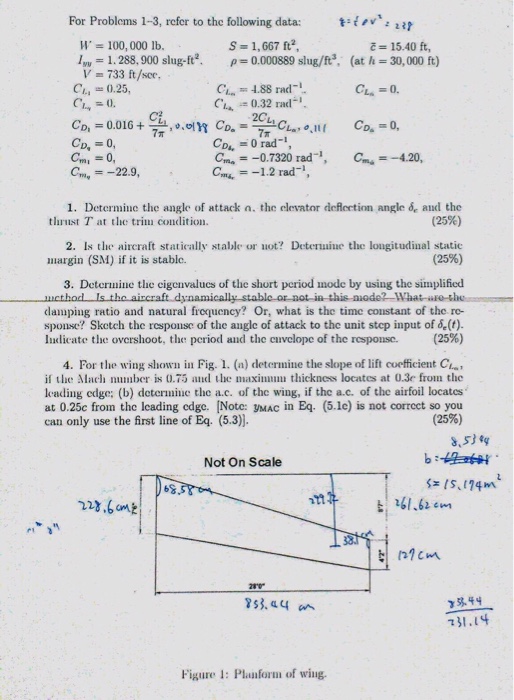 Flight dynamics | Chegg.com