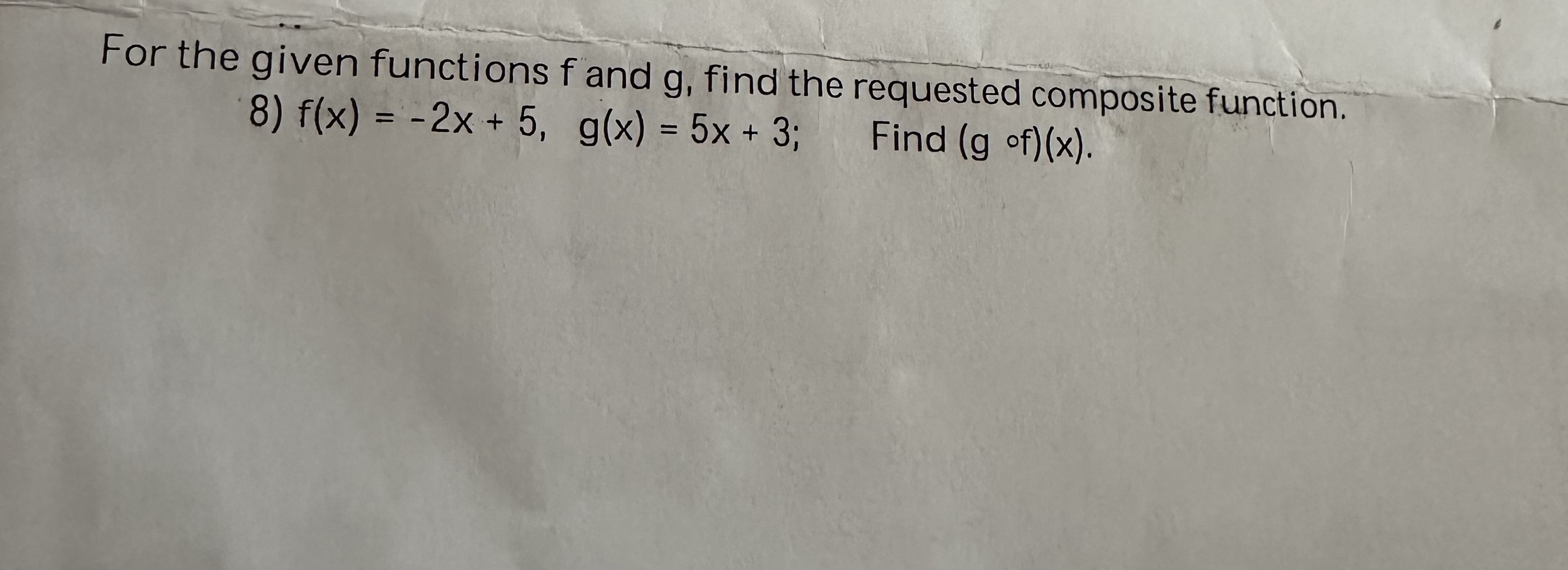 Solved For The Given Functions F And G, Find The Requested | Chegg.com