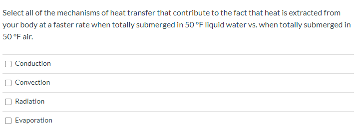 Solved Select all of the mechanisms of heat transfer that | Chegg.com