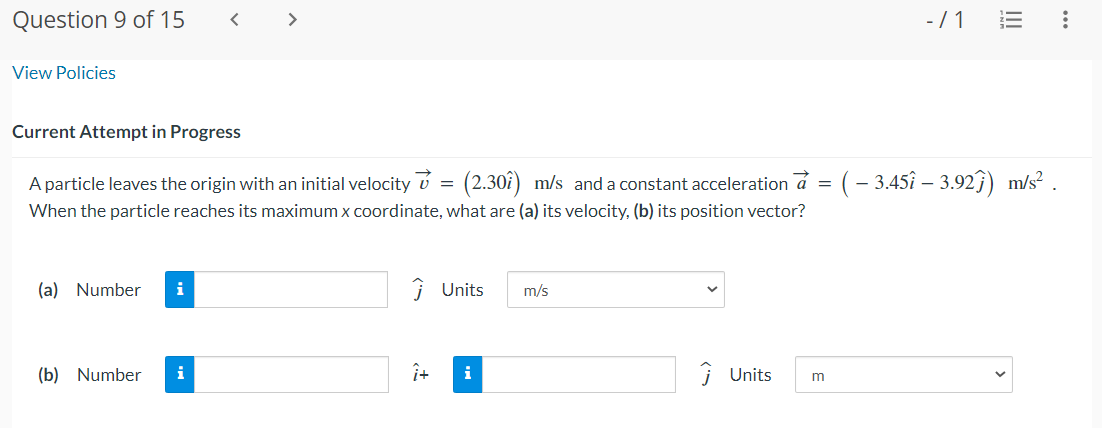 Solved A Particle Leaves The Origin With An Initial Velocity | Chegg.com