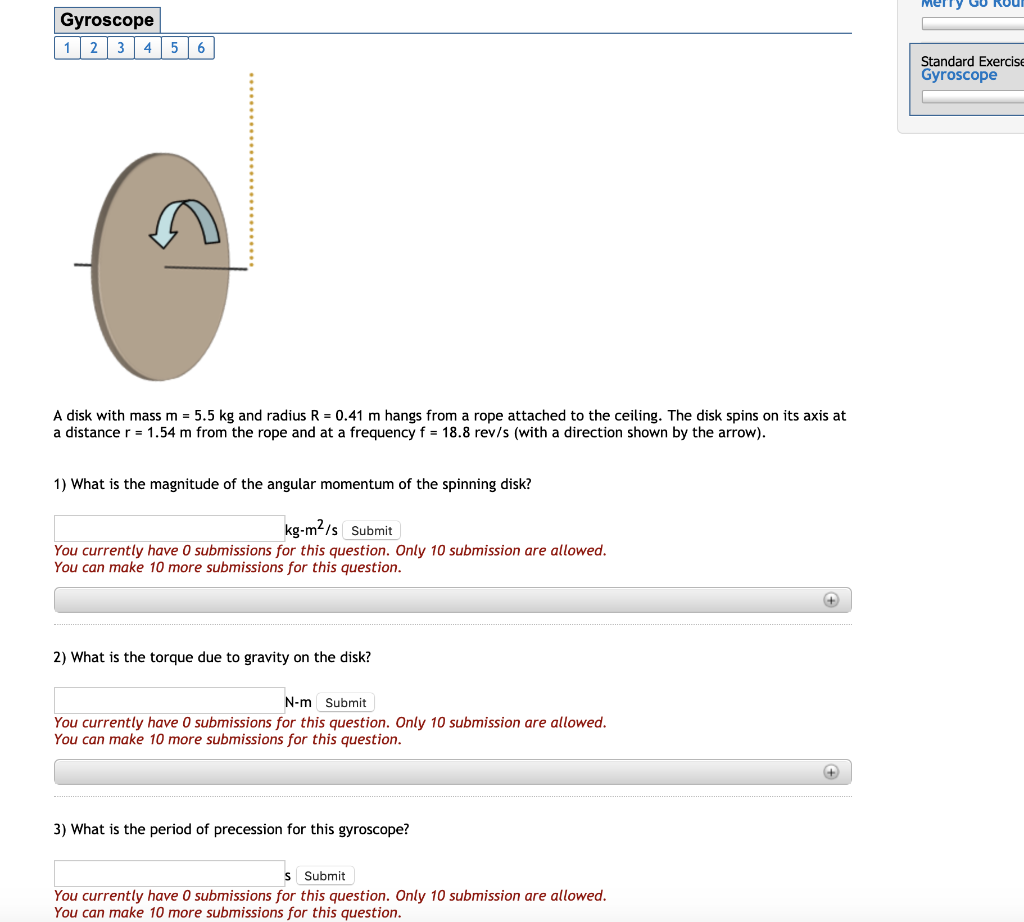 Solved Merry GU RUU Gyroscope (1|2|3|4|5|6] Standard | Chegg.com
