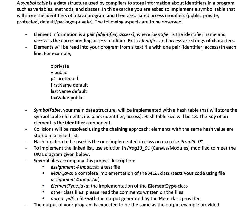 A symbol table is a data structure used by compilers | Chegg.com