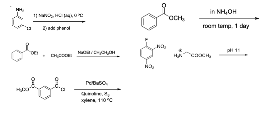 Solved NH2 in NH4OH 1) NaNO2, HCl(aq), 0 °C OCH3 2) add | Chegg.com