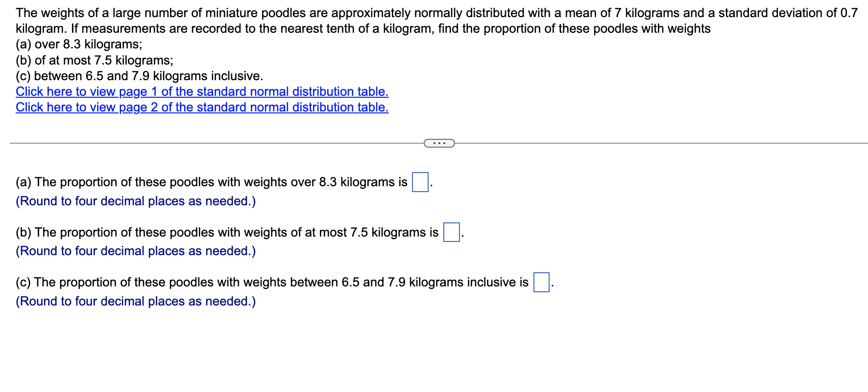 solved-the-weights-of-a-large-number-of-miniature-poodles-chegg