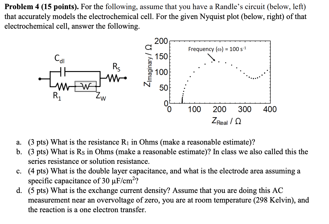 Solved Problem 4 (15 Points). For The Following, Assume That | Chegg.com