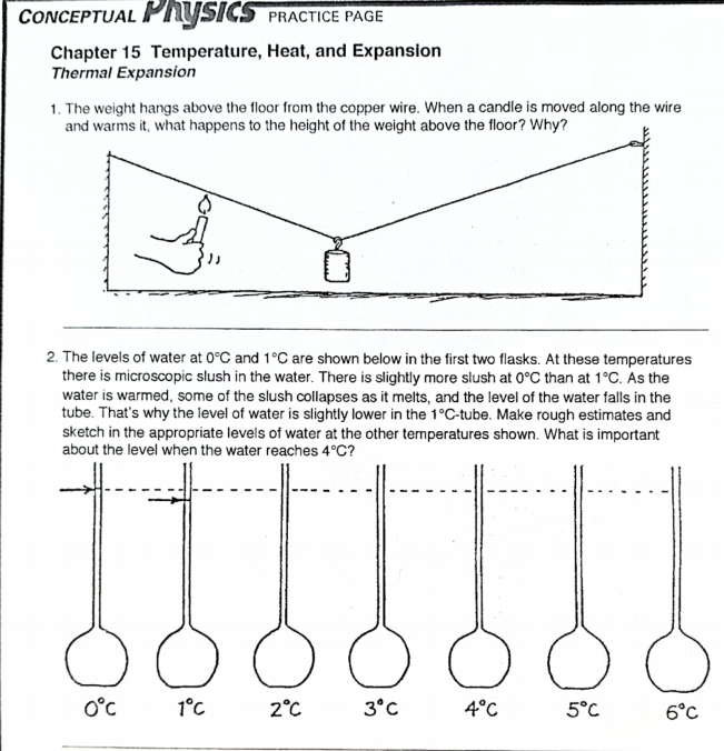 Conceptual Physics Practice Page Chapter 15 Chegg 