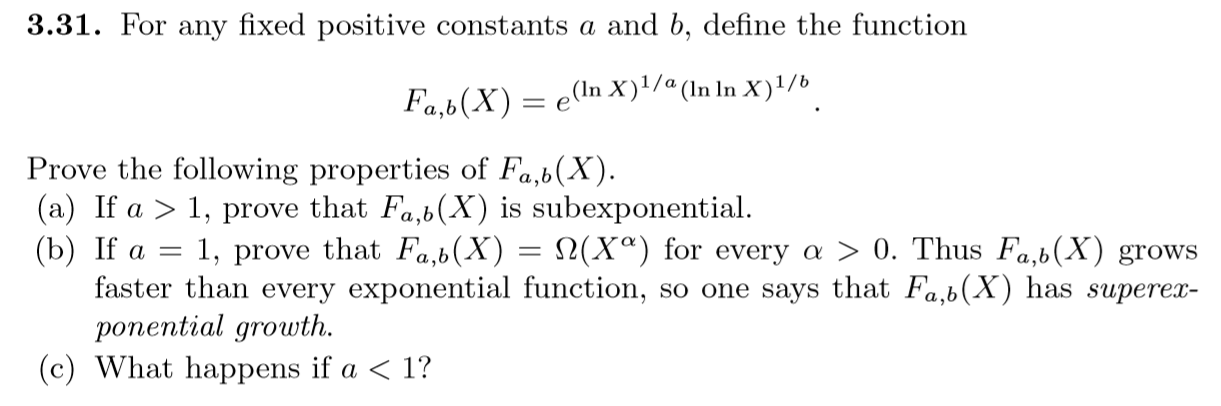 3 31 For Any Fixed Positive Constants A And B De Chegg Com