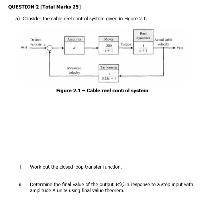 Solved QUESTION 2 [Total Marks 25] a) Consider the cable | Chegg.com