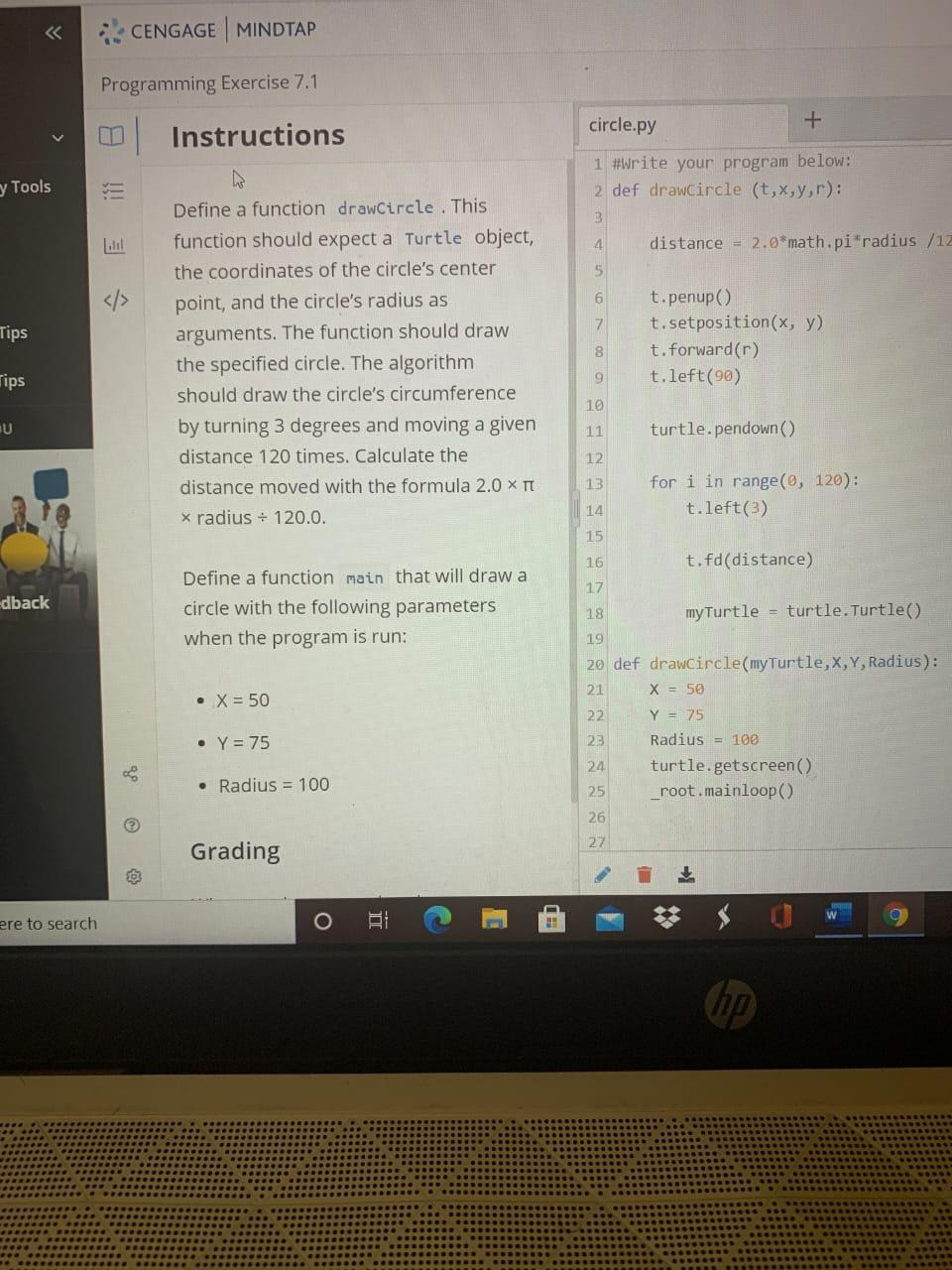 Solved Instructions circle.py 1 \#Write your program below: | Chegg.com