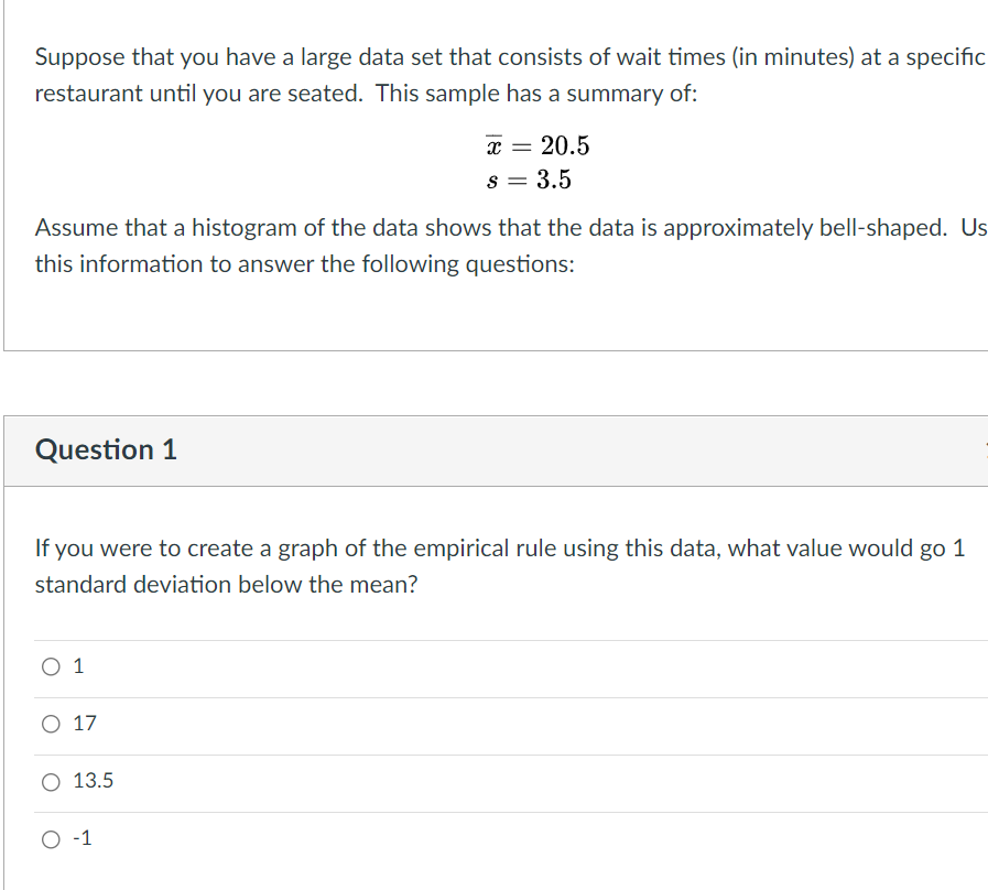 Solved Suppose that you have a large data set that consists | Chegg.com