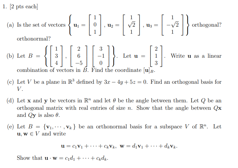 (a) Is the set of vectors | Chegg.com