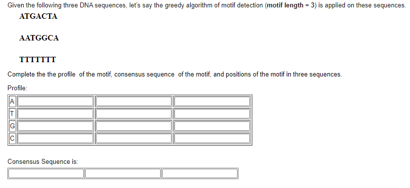 Solved Given the following three DNA sequences, let's say | Chegg.com