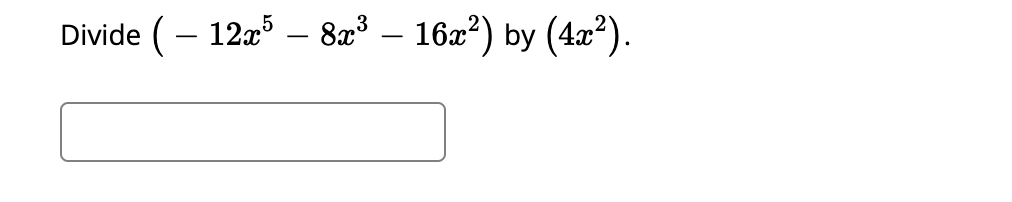 5x 2 left (- 3x 8 right ) - 12