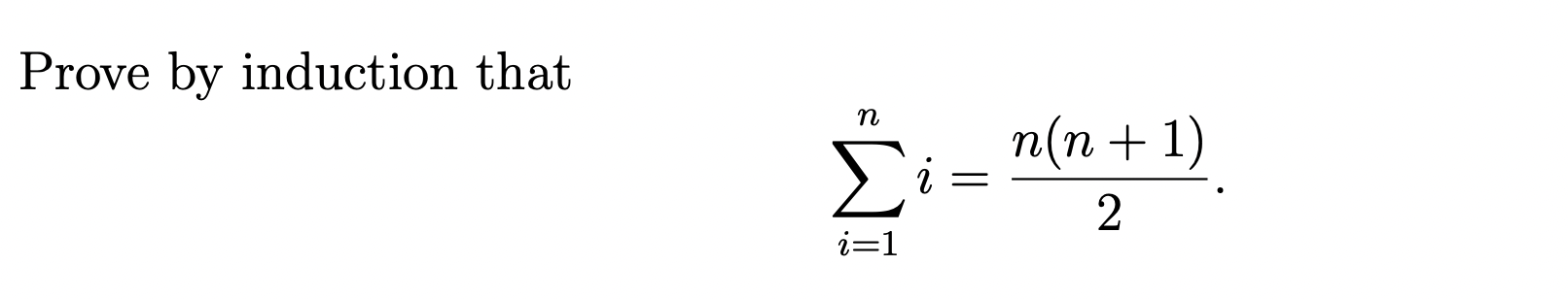 Solved Prove by induction that n Στία η(n +1) 2 1 | Chegg.com