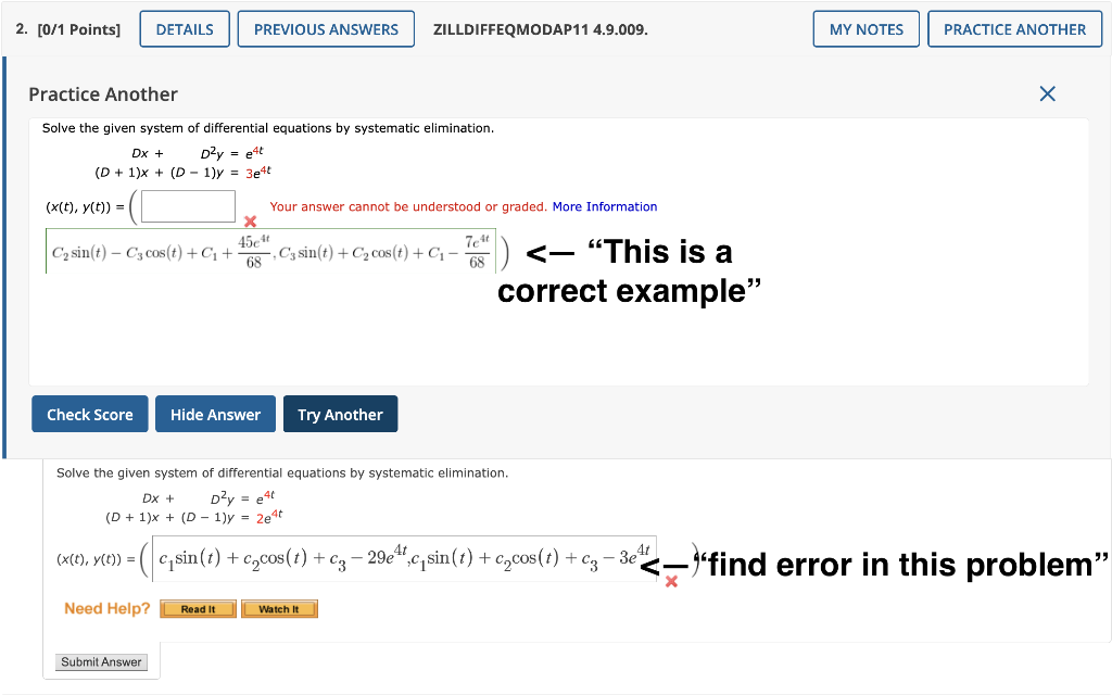 Solved Differential Equations Solve The Given System Of | Chegg.com