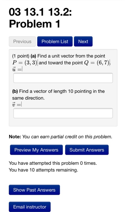 Solved Find a unit vector from the point P = (3, 3)| and | Chegg.com