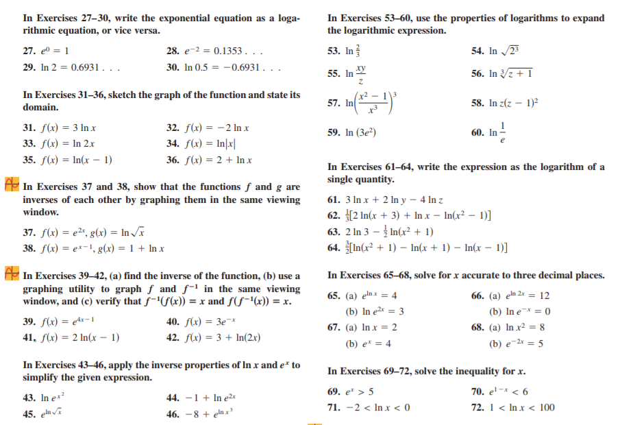 Solved In Exercises 27-30, write the exponential equation as | Chegg.com