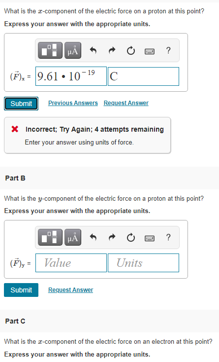 Solved The electric field at a point in space is Ē =(600 i + | Chegg.com