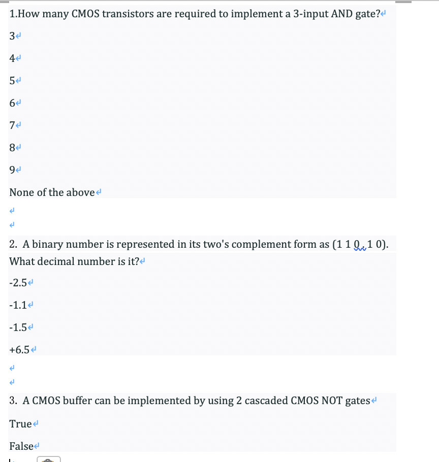 Solved 1.How many CMOS transistors are required to implement