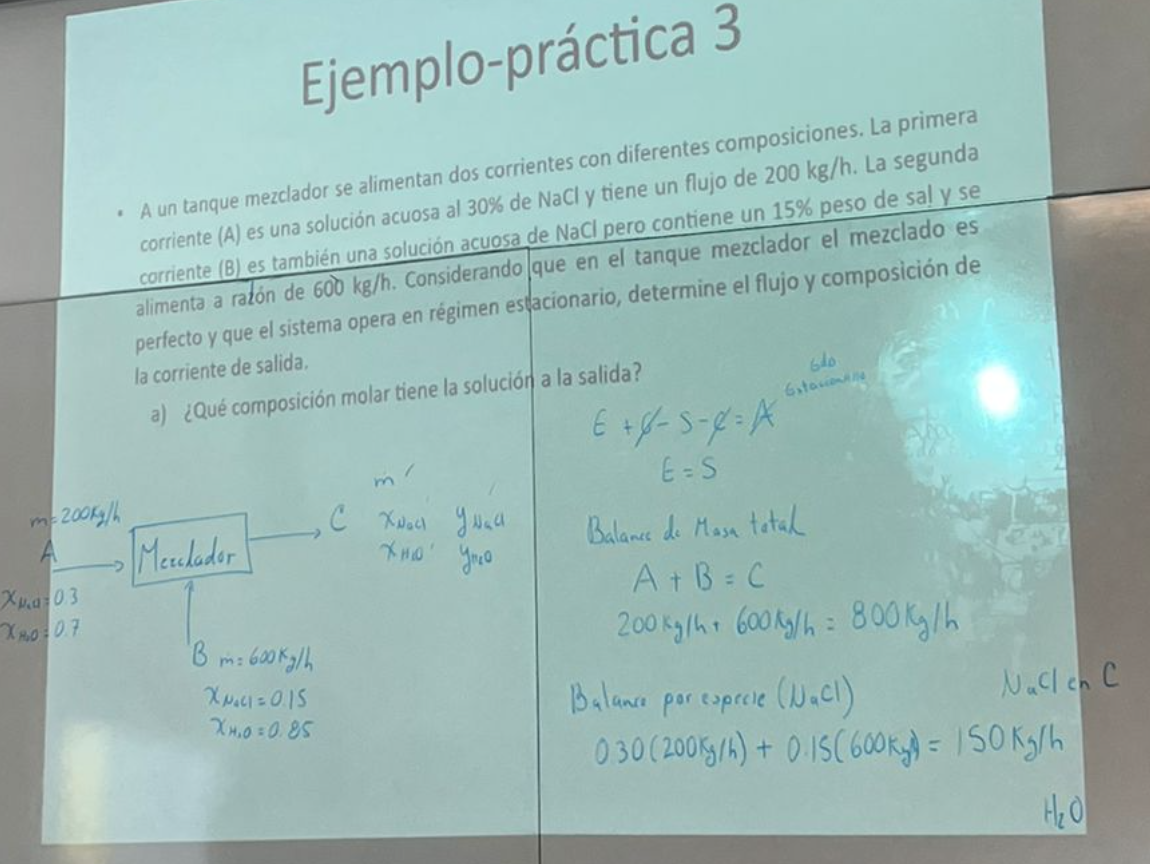 - A un tanque mezclador se alimentan dos corrientes con diferentes composiciones. La primera corriente (A) es una solución ac