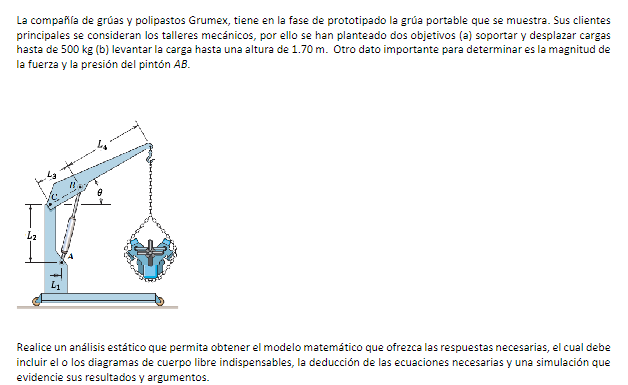 La compafía de grúas y polipastos Grumex, tiene en la fase de prototipado la grúa portable que se muestra. Sus clientes princ