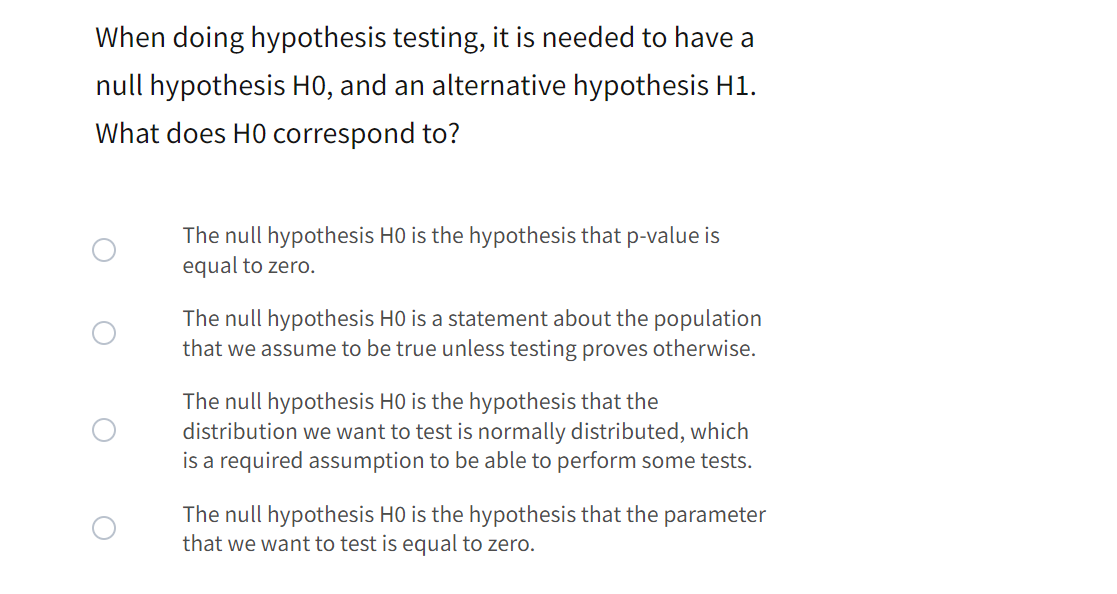 h0 hypothesis testing