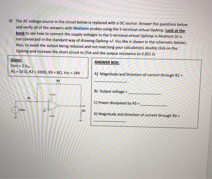Solved The AC voltage source in the circuit below is | Chegg.com