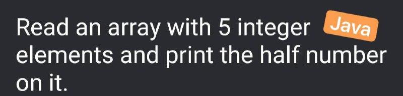 Solved Read an array with 5 integer Java elements and print | Chegg.com
