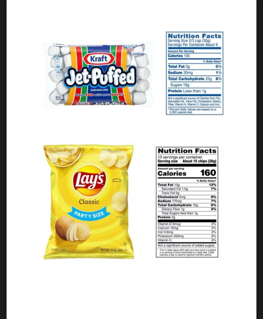 Solved Kraft Jet Puffed Nutrition Facts Serving Size 2/3 cup
