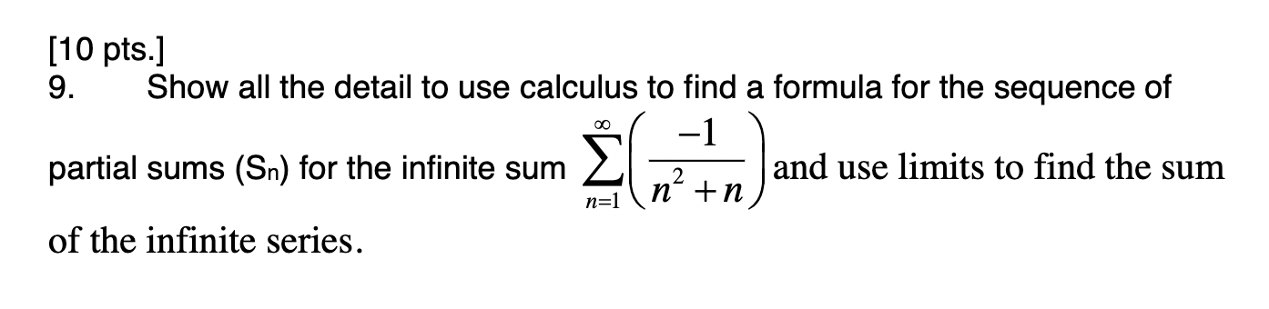 Solved [10 pts.] 9. Show all the detail to use calculus to | Chegg.com