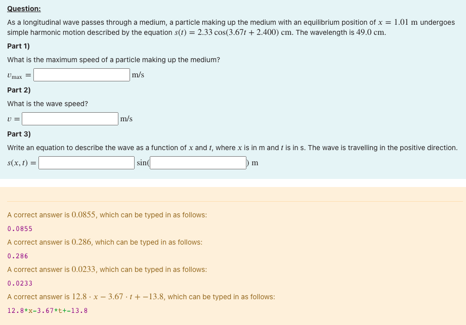 Solved As a longitudinal wave passes through a medium, a | Chegg.com