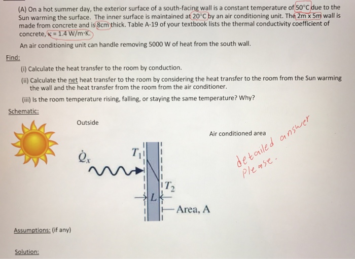 Solved On a hot summer day, the exterior surface of a | Chegg.com