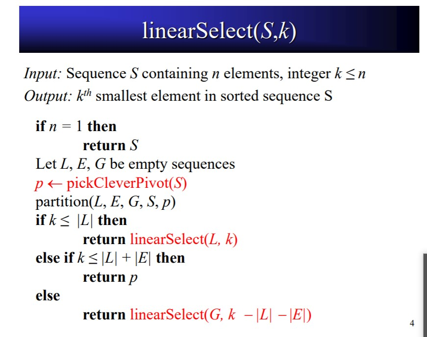 Solved 3. Write an in-place version of the linear selection | Chegg.com
