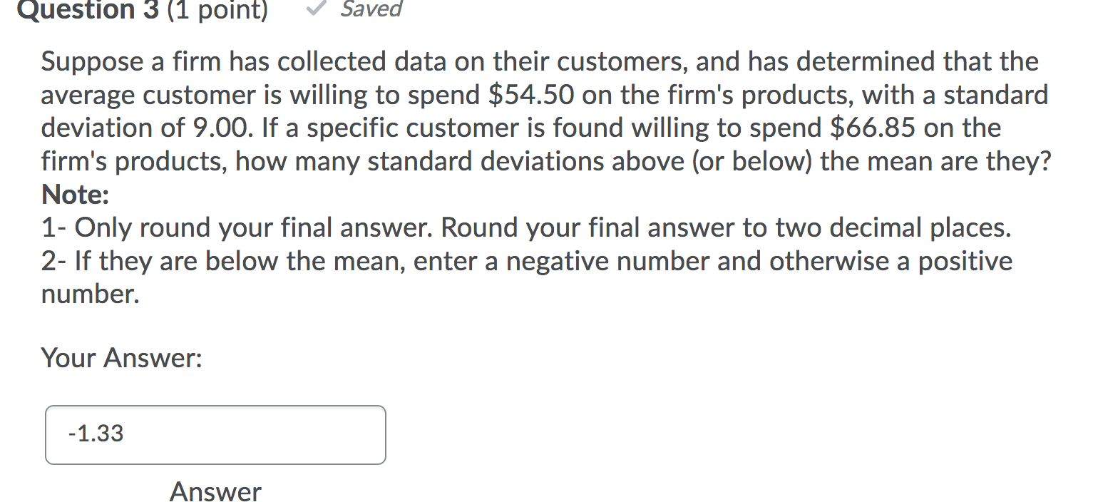 Solved Saved Question 3 (1 point) Suppose a firm has | Chegg.com
