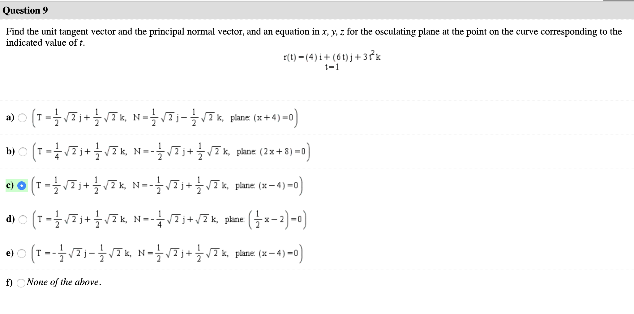 Solved Question 8 Scalar Parametric Equations For The Lin Chegg Com