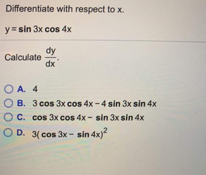 Solved Differentiate y (1+ cos x) with respect to x. dx 5 | Chegg.com