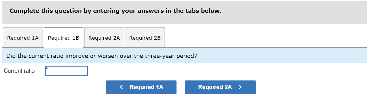 Solved (1-a) Compute the current ratio for each of the three | Chegg.com