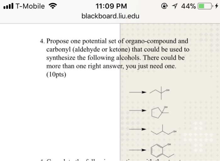 Solved Il TMobile 1109 PM blackboard.liu.edu 4. Propose