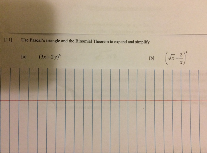 Solved [11] Use Pascal's triangle and the Binomial Theorem | Chegg.com