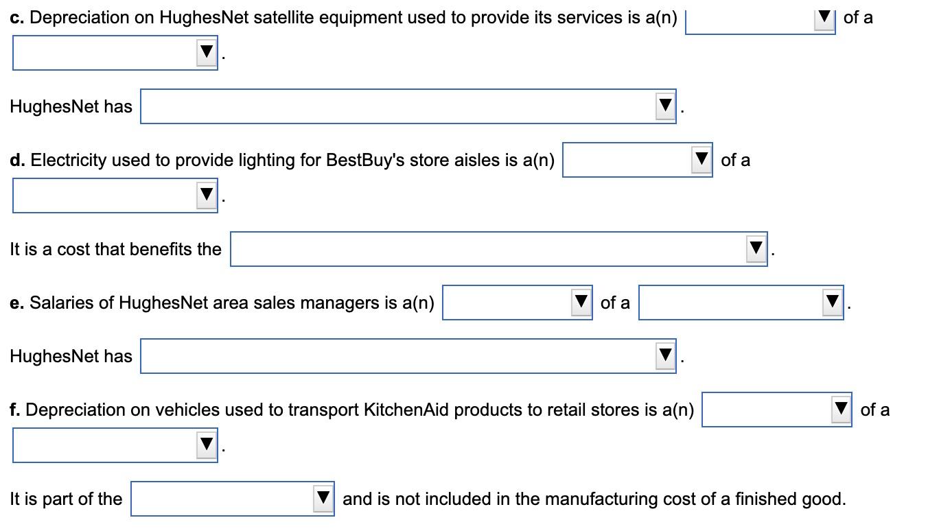 Solved Q2. Each of the following cost items pertains to one