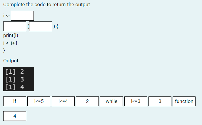 Solved Complete the code to return the output D{ print(0) i | Chegg.com