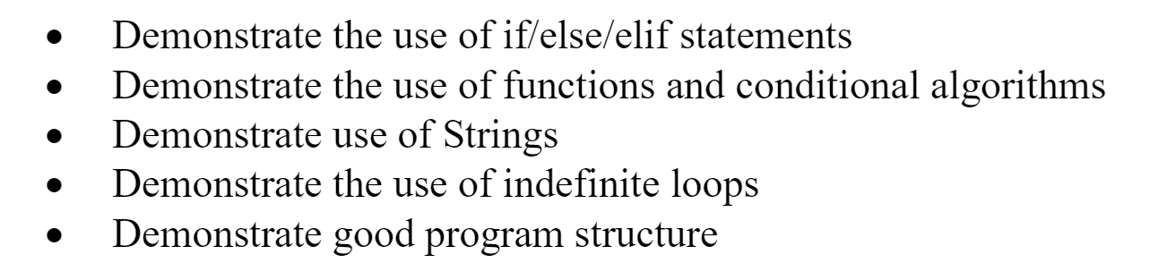 Solved Demonstrate the use of if/else/elif statements | Chegg.com