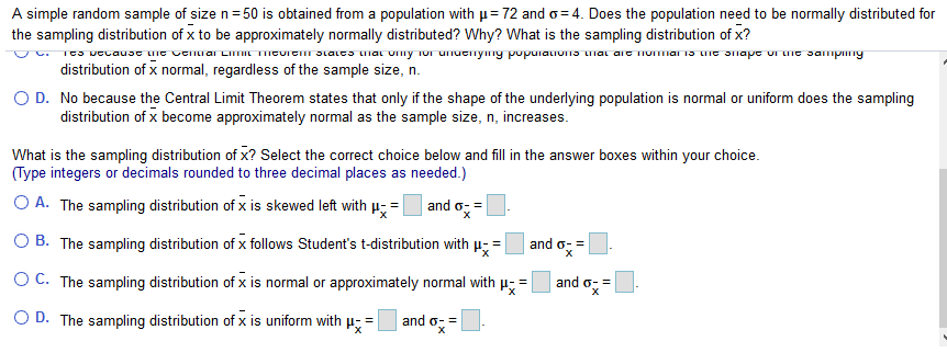 Solved A simple random sample of size n = 50 is obtained | Chegg.com